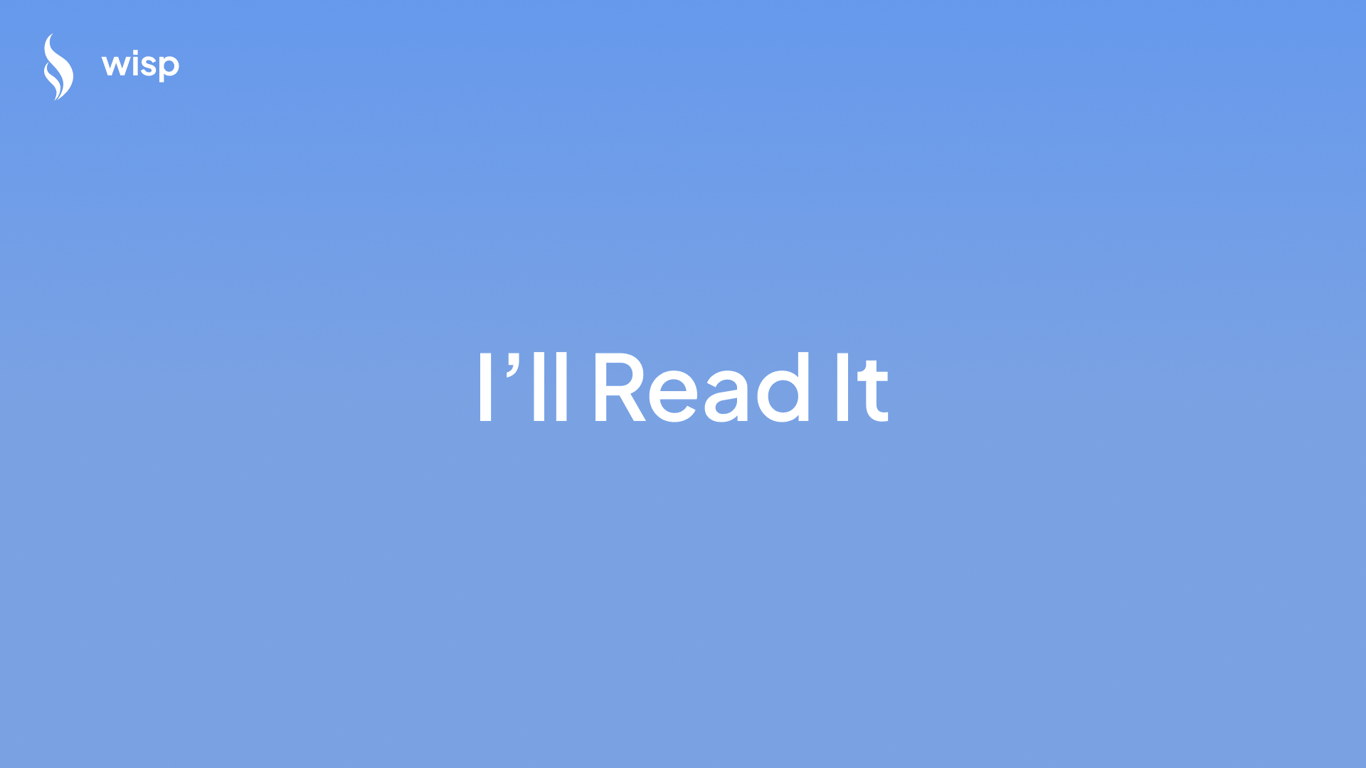 I'll Read It