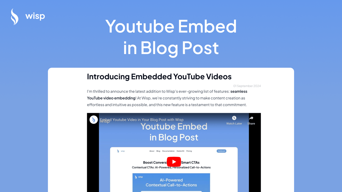 Introducing Embedded YouTube Videos