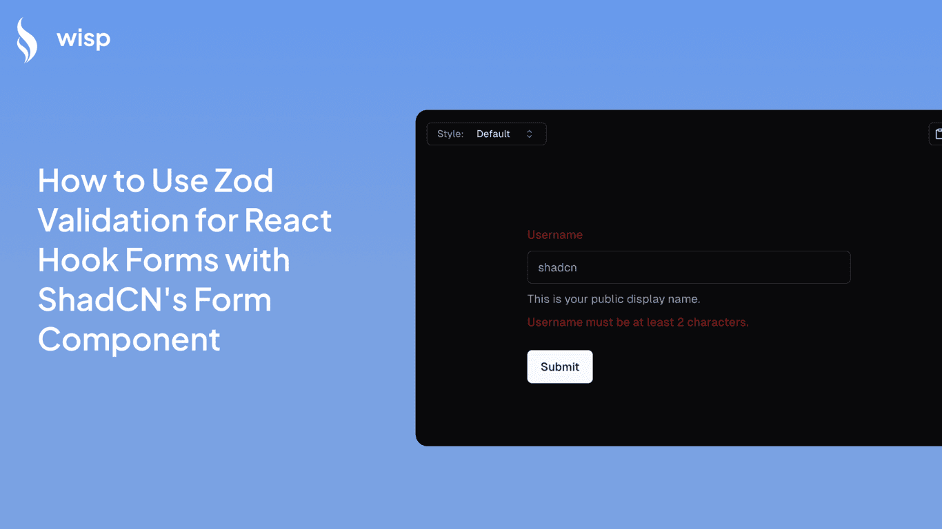 How to Use Zod Validation for React Hook Forms with ShadCN's Form Component